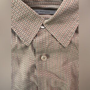 MENS JOHN VARVATOS VINTAGE TAN DESIGN COTTON CASUAL BUTTON-DOWN SHIRT - L